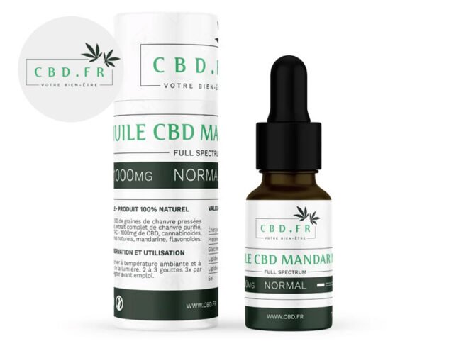 Huile CBD 10% Bio Mandarine (10ml) - CBDfr