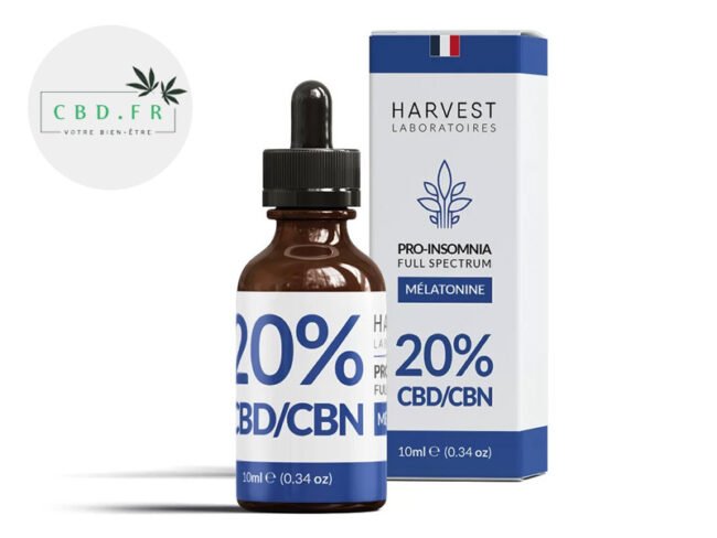 Huile CBD 20% Bio Mélatonine (10ml) - Harvest Laboratoires