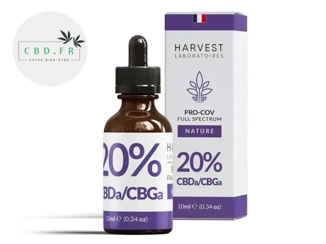 Huile CBD 20% Bio CBDa CBGa (10ml) - Harvest Laboratoires