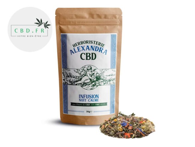 Infusion CBD Nuit Calme bio - Herboristerie Alexandra