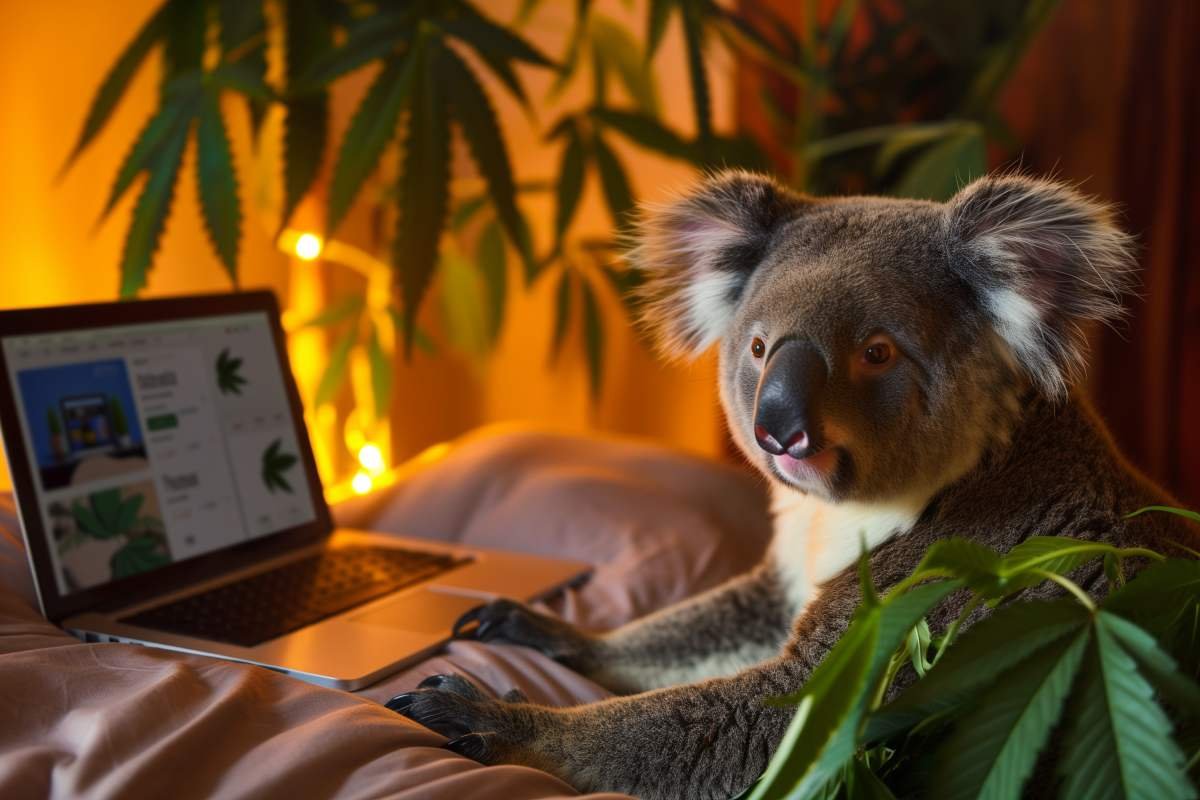 koala qui profite des soldes cbd